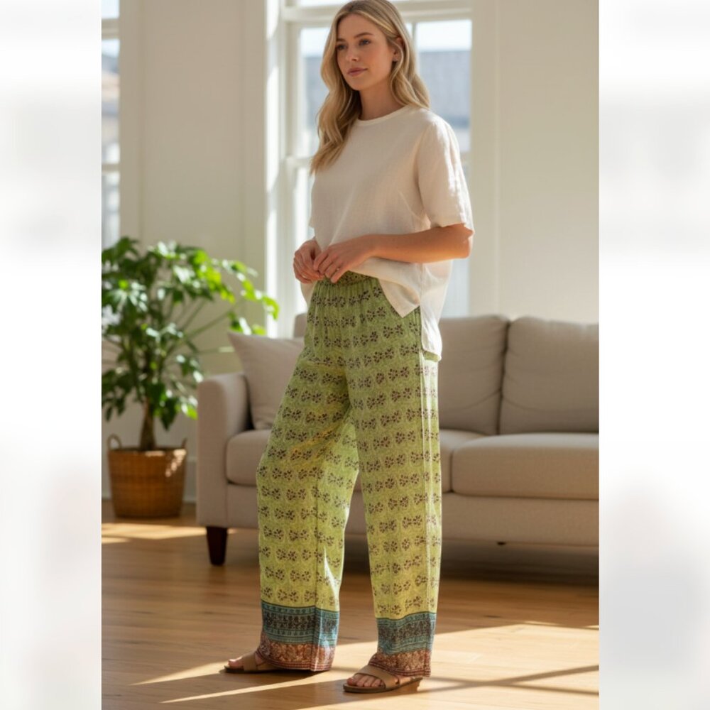 NWT ZARA FULL-LENGTH PRINTED TROUSERS BLOGGERS FAV